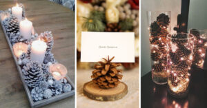 Decorare la tavola di Natale con le pigne: 8 idee veloci e semplici da realizzare Decorare la tavola di Natale con le pigne.
