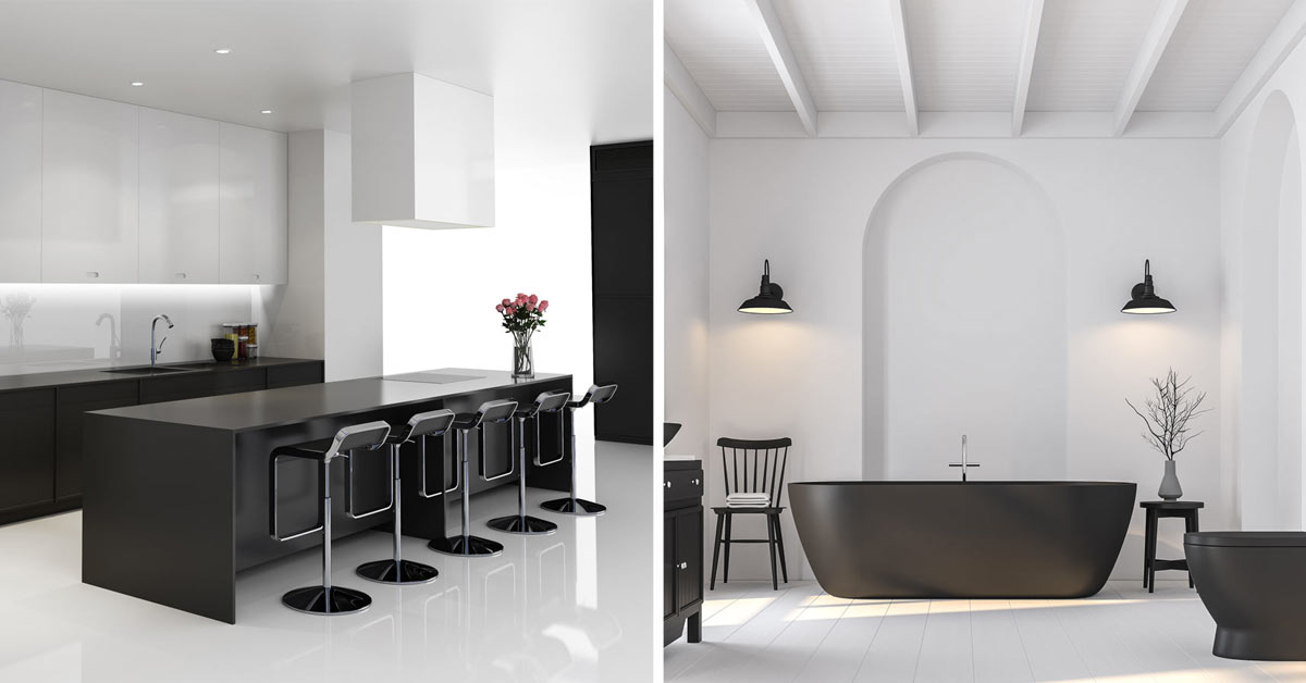 idee per arredare casa in bianco e nero