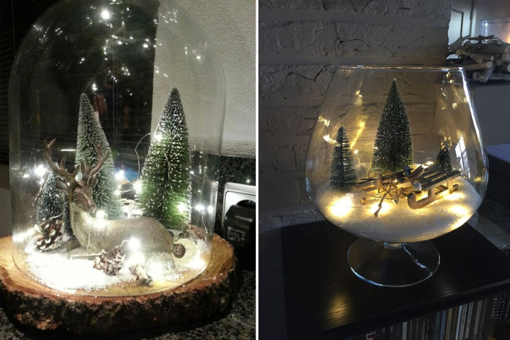 Un paesaggio natalizio in contenitore di vetro: 7 splendide idee da copiare