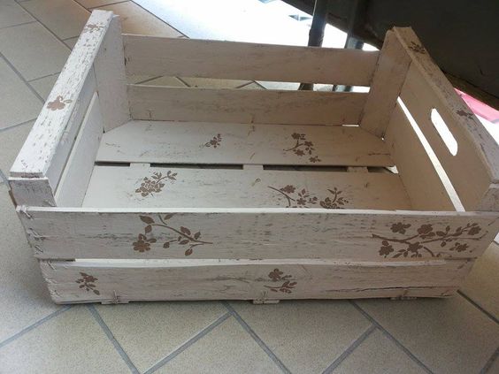 cassette di legno shabby fai da te