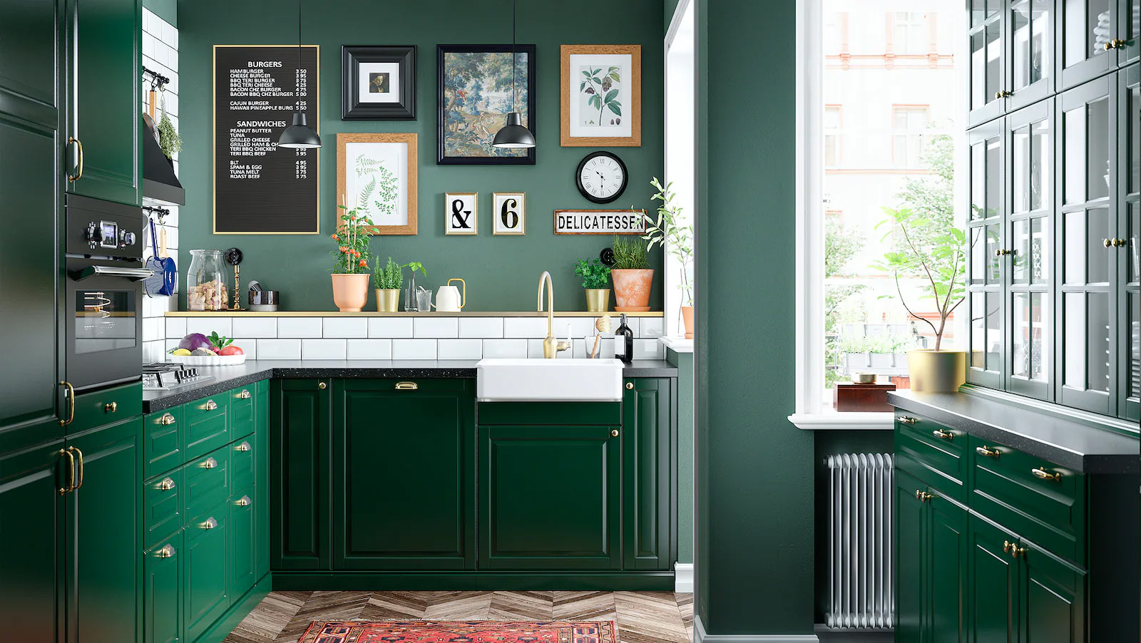 Cucina Ikea verde vintage.