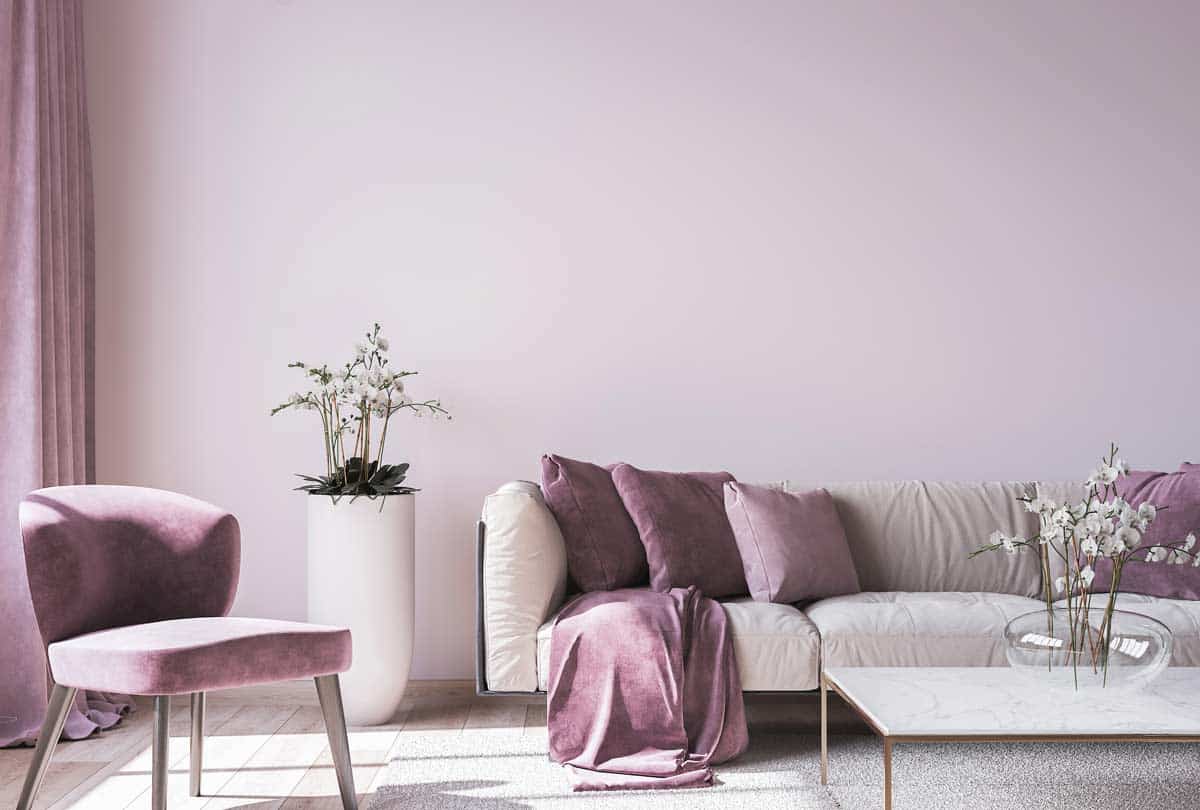 colore pareti soggiorno rosa