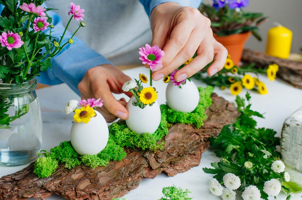 Idee di decorazioni pasquali originali fai da te.