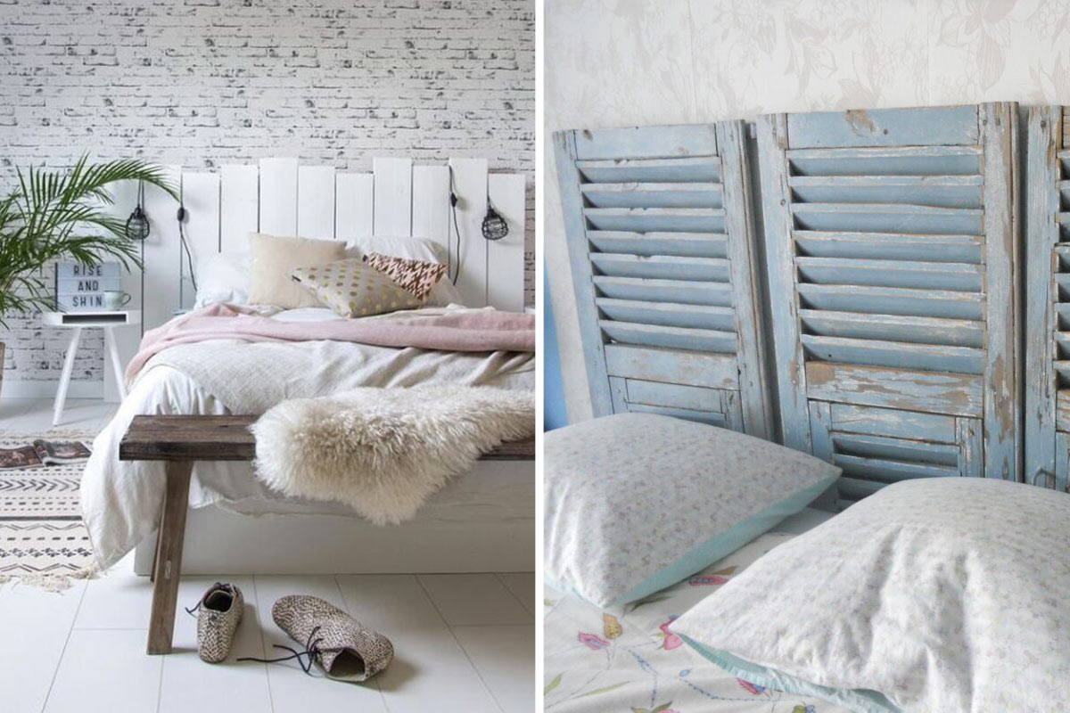 testiera letto shabby fai da te