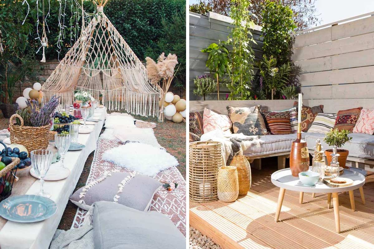 splendide idee per arredare il giardino nello stile boho-chic