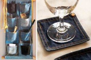 8 idee originali per trasformare le tasche dei vecchi jeans in decorazioni per la casa riciclare le tasche dei vecchi jeans
