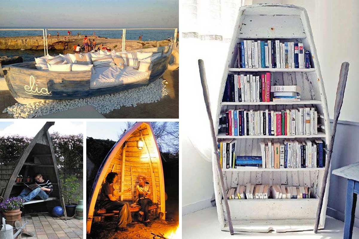 come riciclare una vecchia barca per decorare casa e giardino