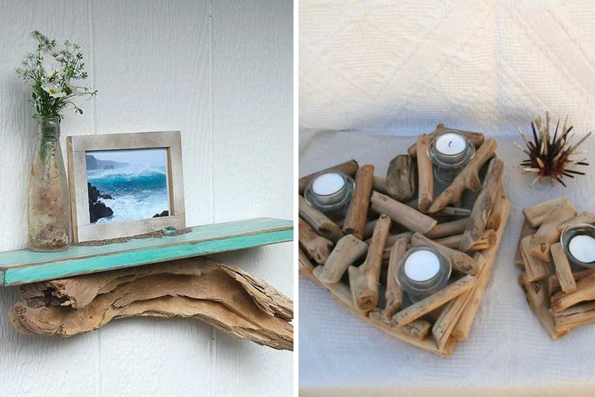 Fai da te creativo con legno di mare.