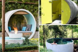 Idee strepitose da realizzare con in tubi in cemento per arredare il giardino: ispiratevi idee-da-realizzare-con-in-tubi-in-cemento-per-arredare-il-giardino