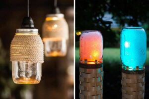 Realizzare una lampada barattoli di vetro: 13 idee creative per ispirarsi lampada creativa fai da te con i riciclo dei barattoli di vetro