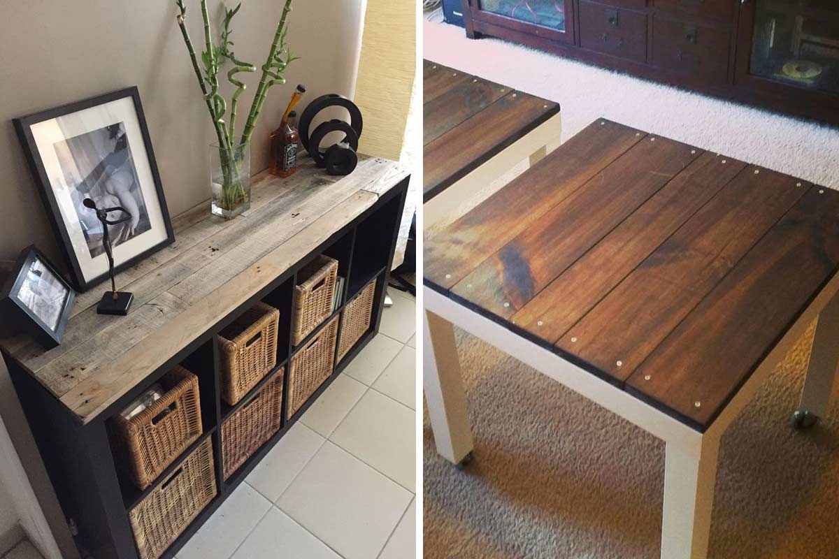 Personalizzare un mobile IKEA con i pallet.