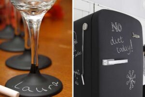 Ecco come personalizzare oggetti o mobili con la pittura effetto lavagna: 17 belle idee creative personalizzare oggetti o mobili con la pittura effetto lavagna