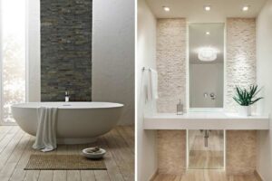 Rivestimenti bagno in pietra: 15 splendide ispirazioni da non perdere Rivestimenti bagno in pietra.