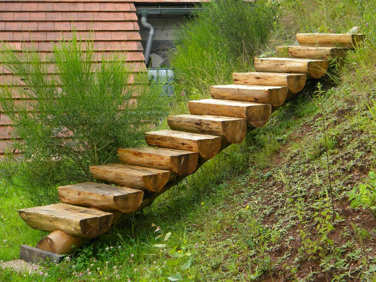 realizzare dei scalini originali in giardino
