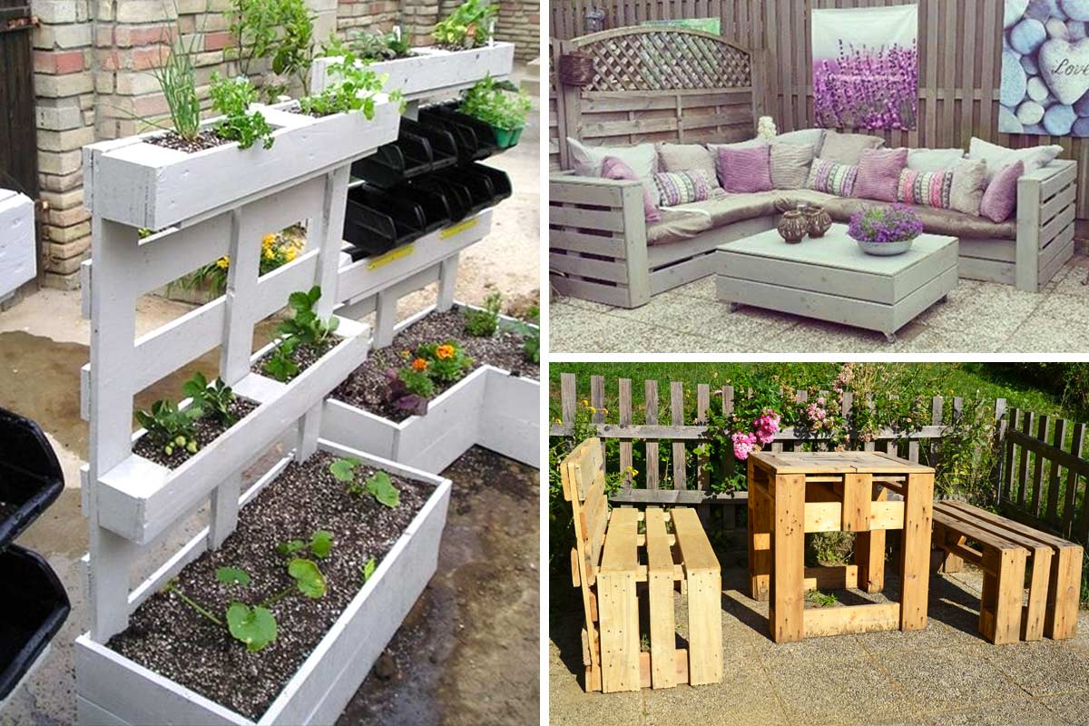 Utilizzare i pallet con creatività per arredare il giardino