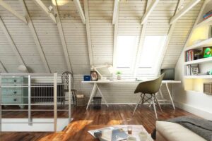 Sfruttare la mansarda per realizzare un angolo studio: ecco le belle soluzioni di arredamento Sfruttare la mansarda per arredare un angolo studio.