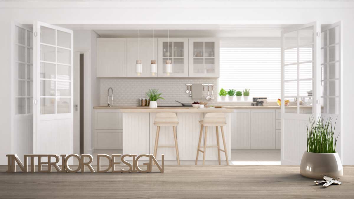 arredare la cucina con bianco e rovere.