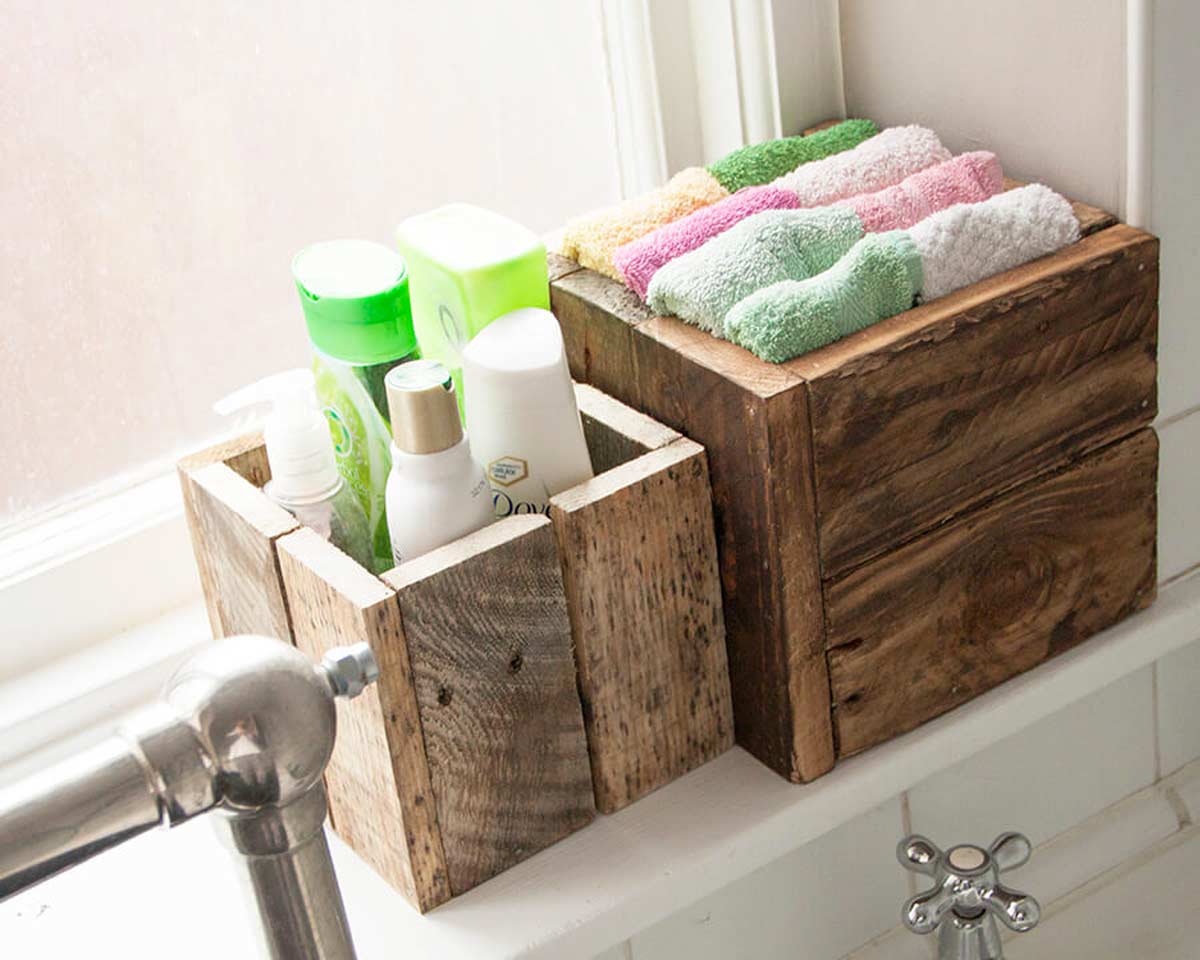 Arredare e decorare il bagno con i pallet.