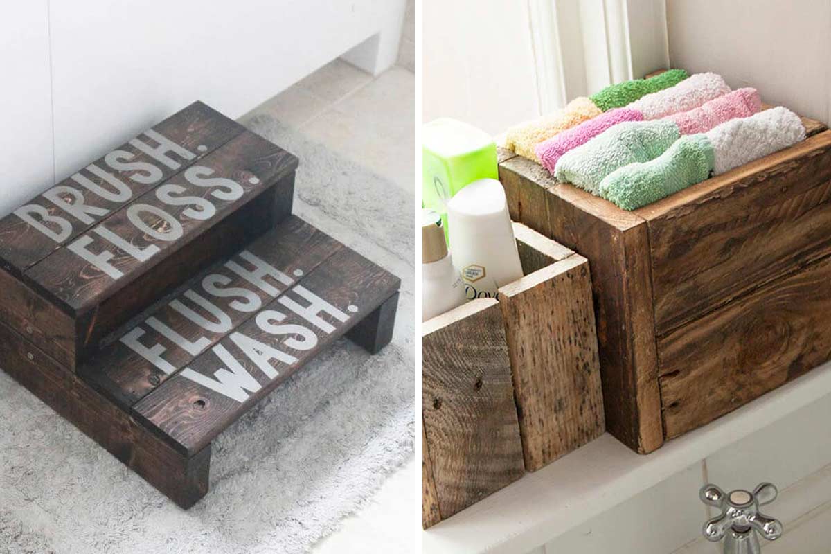 Arredare e decorare il bagno con i pallet.