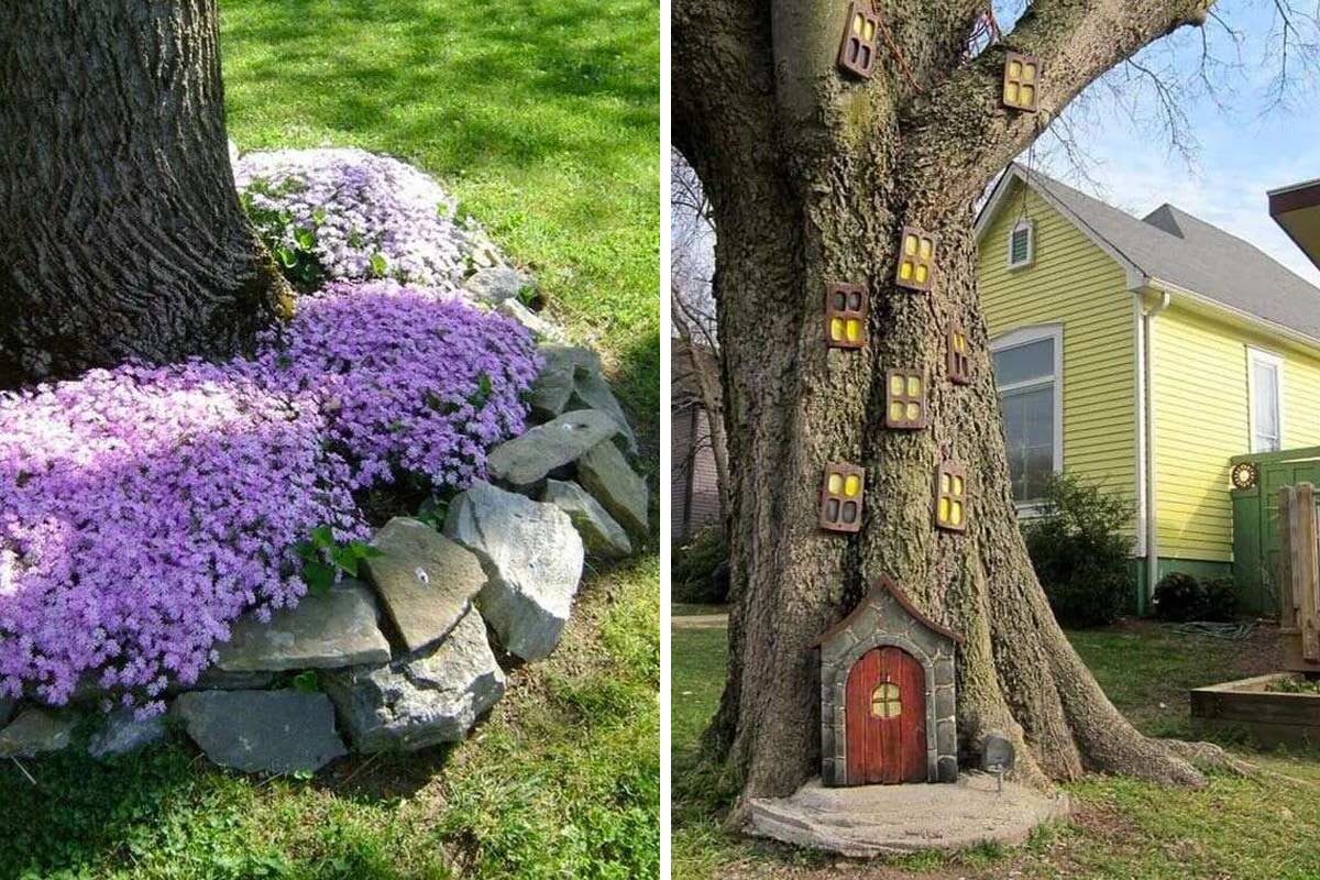 Come abbellire gli alberi in giardino.