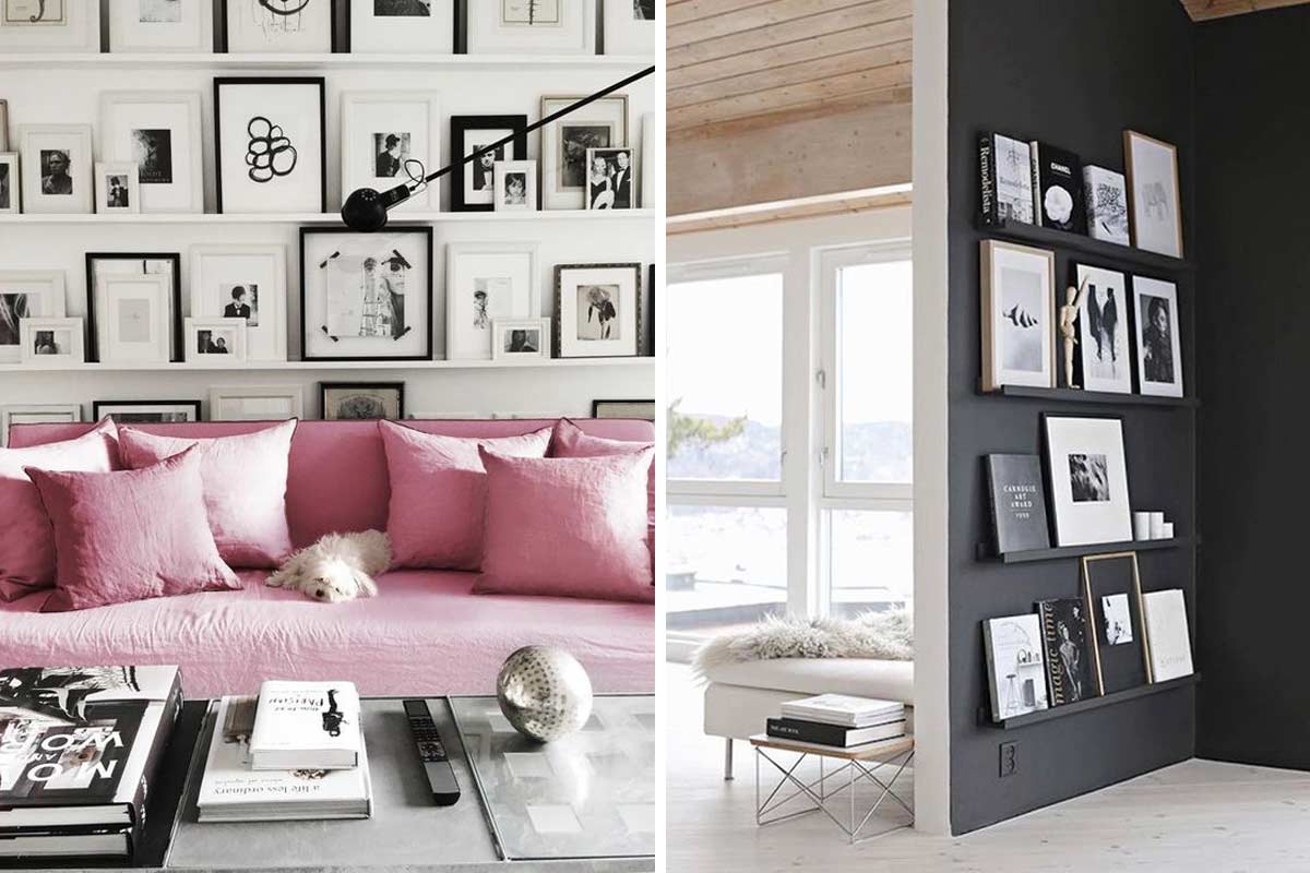Le foto in bianco e nero per decorare una parete.