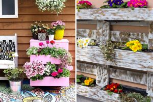 9 splendide idee per decorare l'ingresso con le fioriere fai da te: ispiratevi decorare-ingresso-con-fioriere-fai-da-te