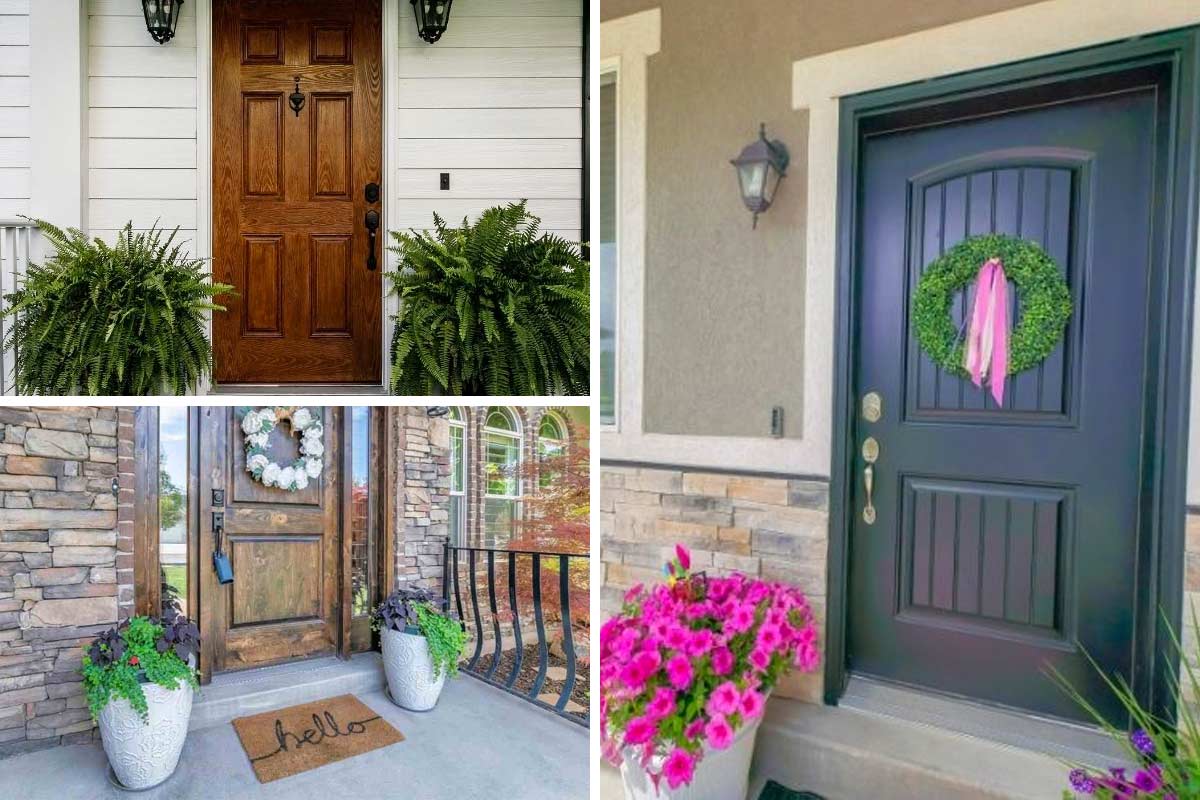 decorare l’ingresso di casa con fiori e piante