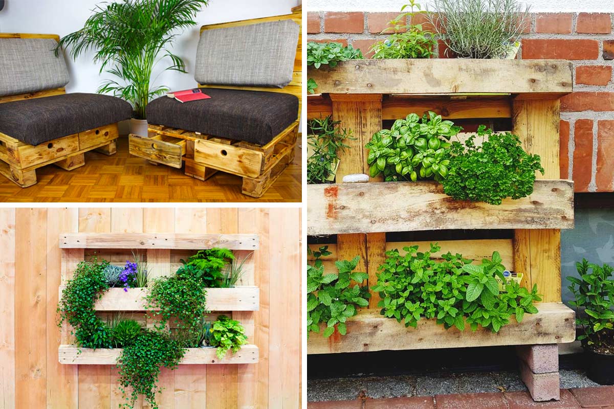 Utilizzare i pallet con creatività per arredare casa e giardino