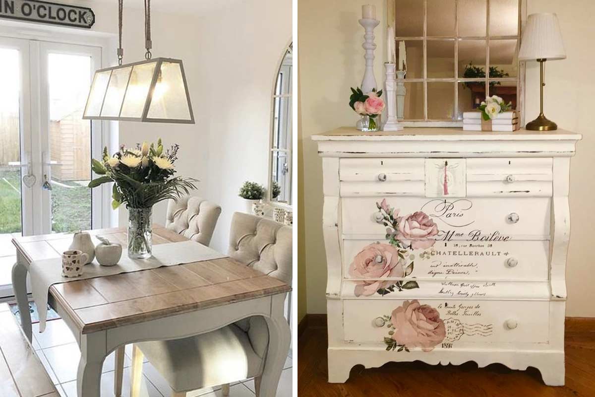 Arredamento Shabby Chic in legno.