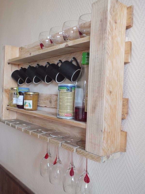Pallet Kitchen Shelf Pallet Shelves & Pallet Coat Hangers 