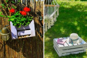 Cassette di legno: tante idee per utilizzarle come decorazioni originali in giardino cassette di legno giardino