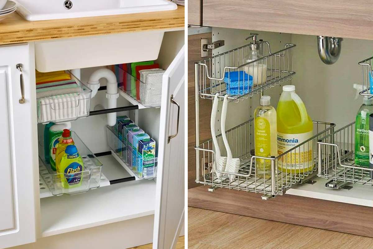 COME ORGANIZZARE IL SOTTOLAVELLO: 10 IDEE PER TENERE IN ORDINE IL SOTTO  LAVANDINO / CASA ORGANIZZATA 