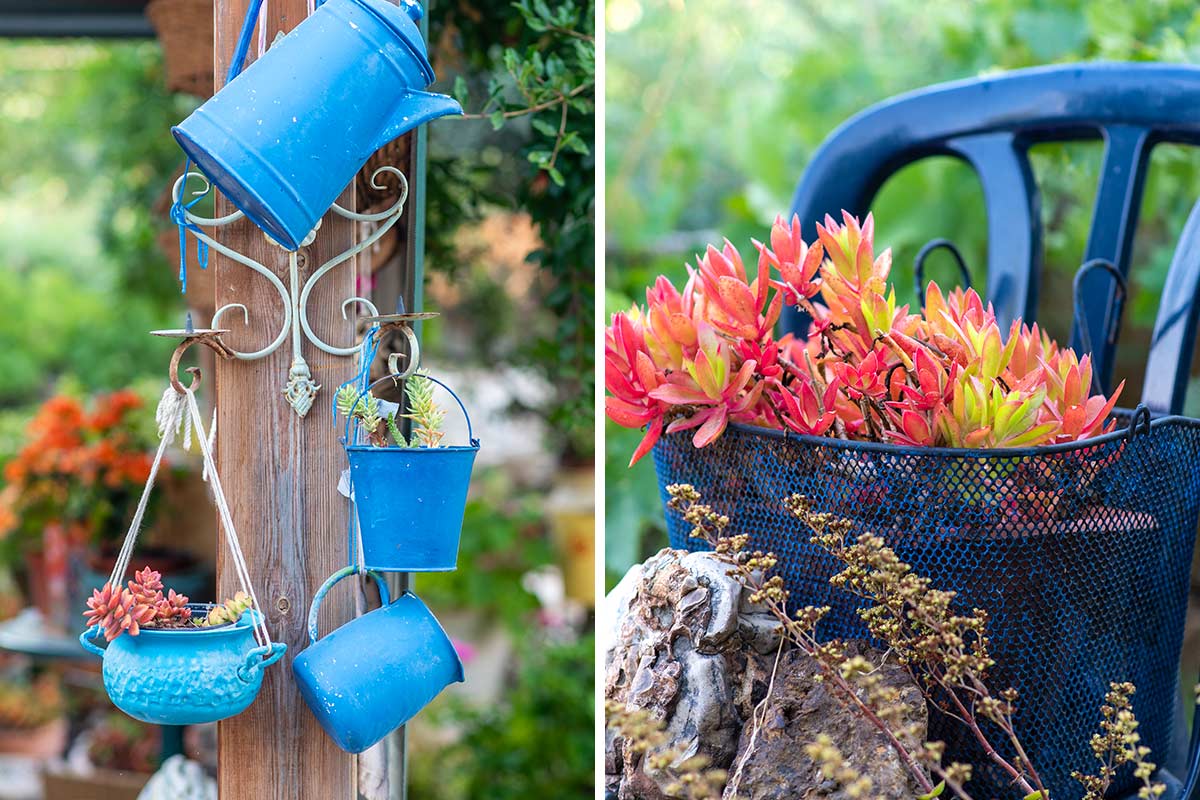 arredare un giardino con materiale riciclato