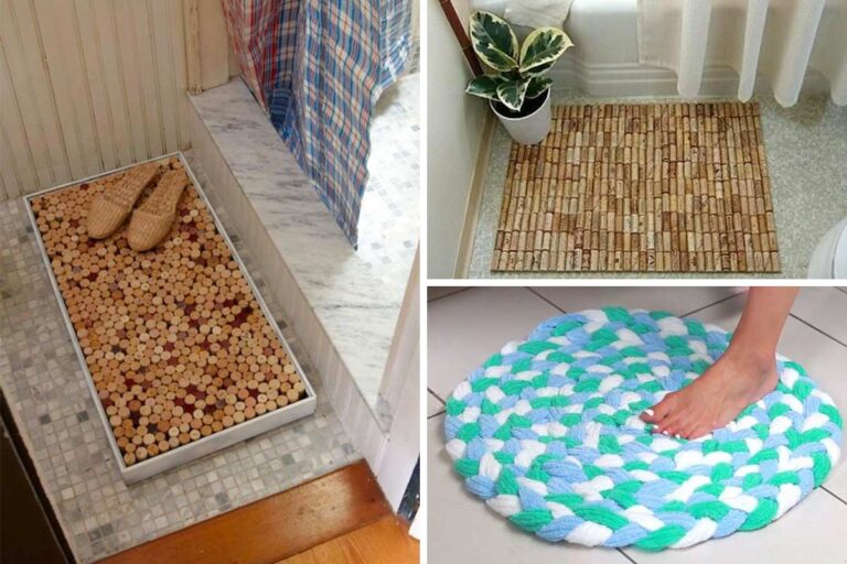 Tappetino Da Bagno A Forma Di L Per Angolo | Antiscivolo, Assorbente E Lavabile | Ideale Per Doccia, Bagno, Toeletta | Nero