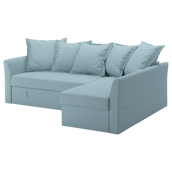 HOLMSUND Fodera per divano letto angolare, Orrsta azzurro