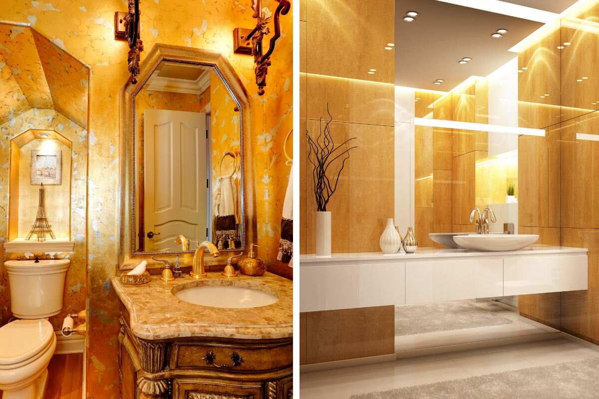 bagno color oro