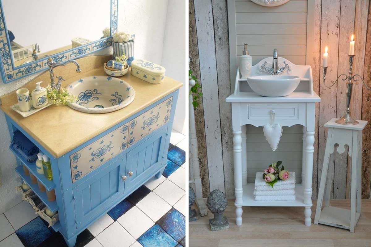 mobiletto bagno shabby chic