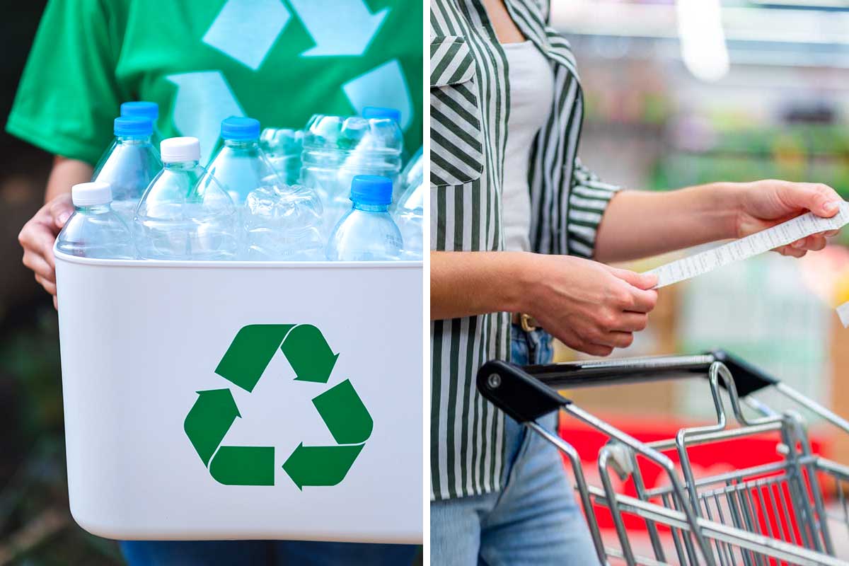 Come trasformare le bottiglie di plastica in buoni spesa.