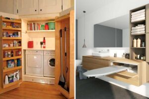 Angolo lavanderia in una casa piccola? Ecco come crearlo con queste furbe idee salvaspazio Angolo lavanderia in una casa piccola