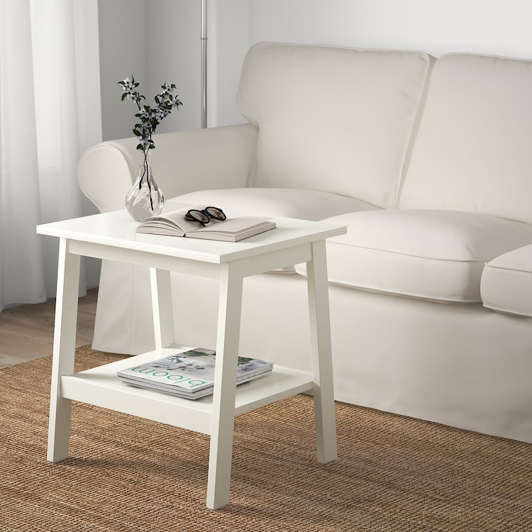 LUNNARP Tavolino, bianco, 55x45 cm