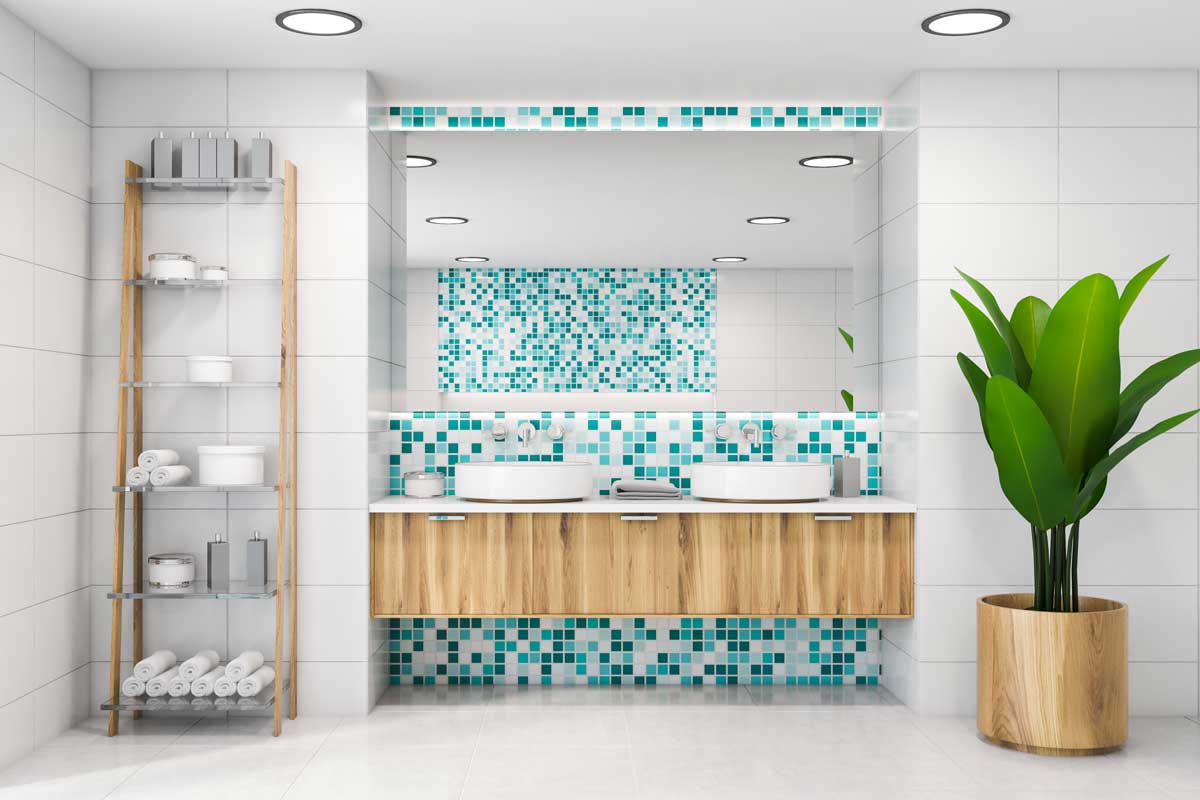 Arredare il bagno con i mosaici.