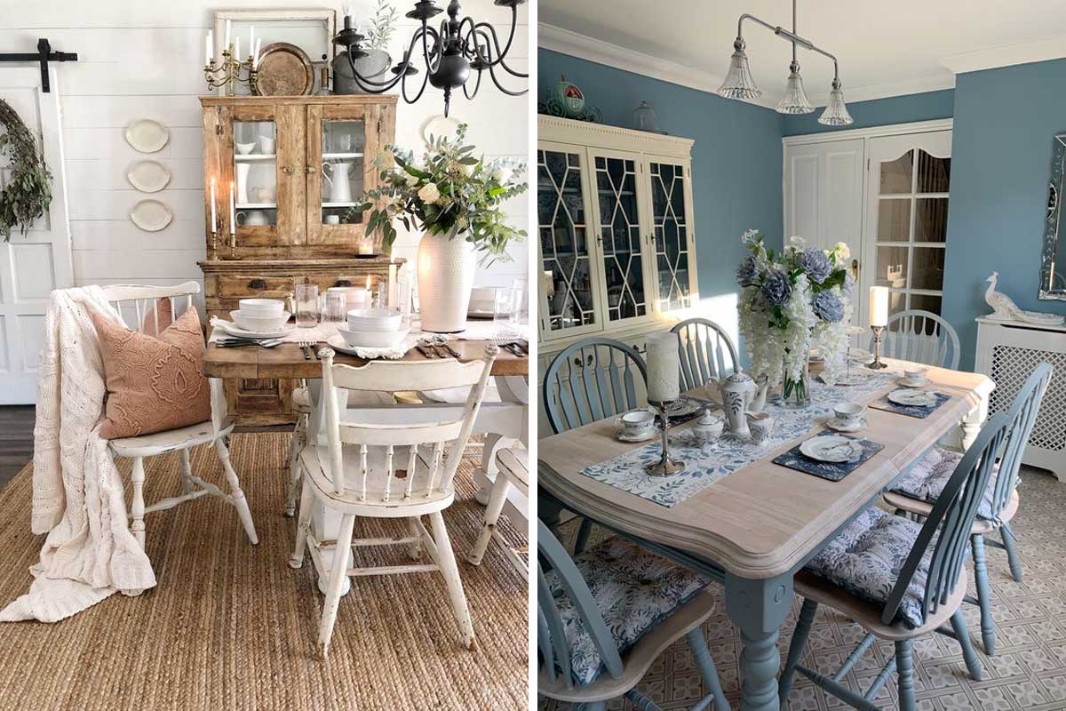 arredare sala da pranzo shabby chic provenzale