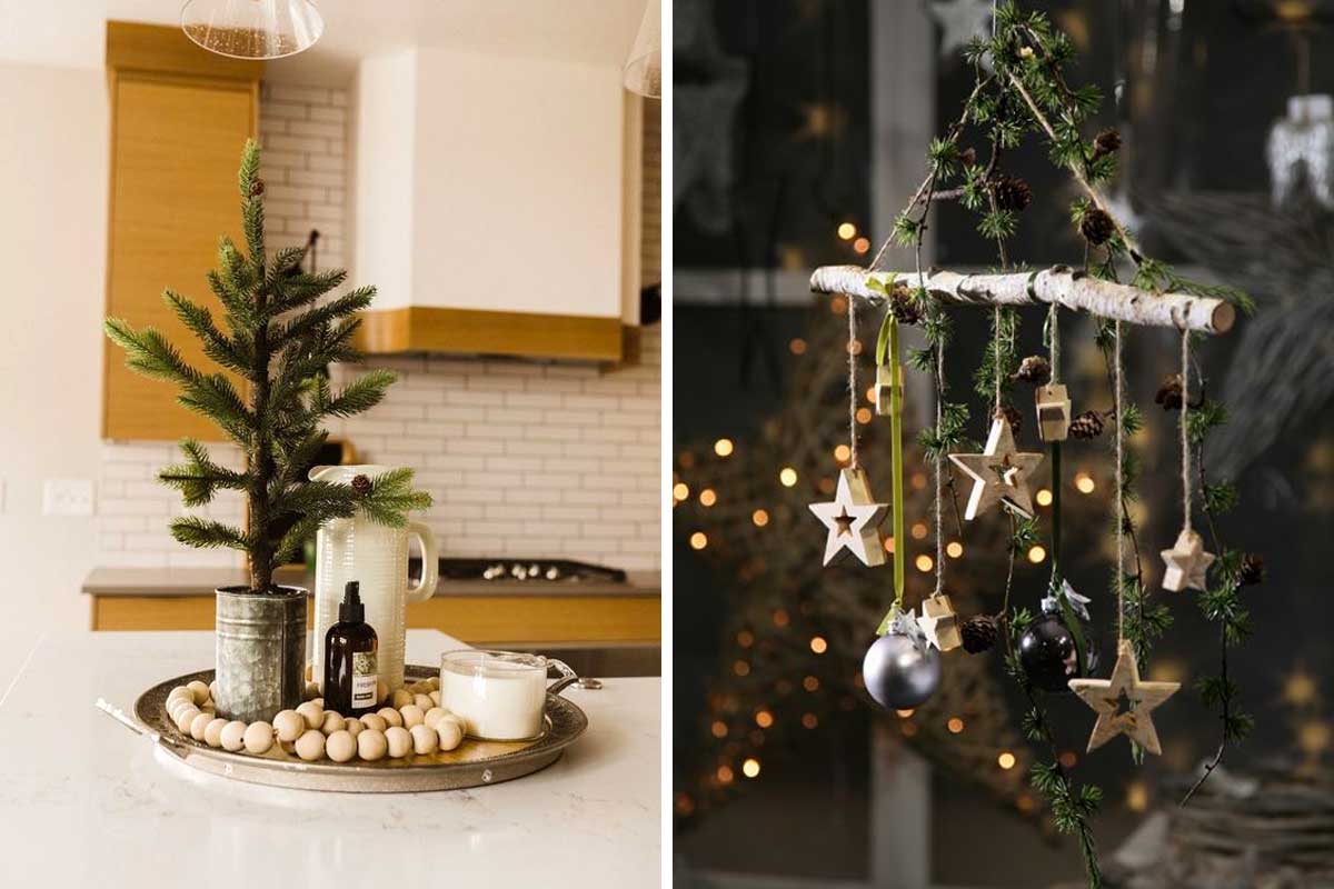 Addobbare casa con decorazioni natalizie minimal