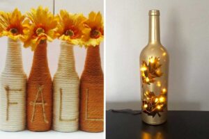 Riciclare e decorare con una bottiglia di vetro in autunno: le idee sorprendenti per ispirarsi Riciclare e decorare con una bottiglia di vetro in autunno.
