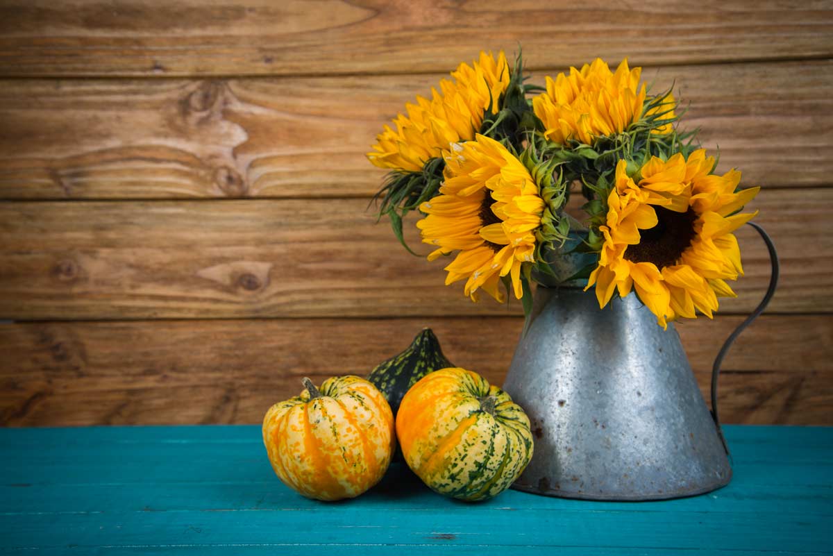 vaso alternativo per decorare in autunno
