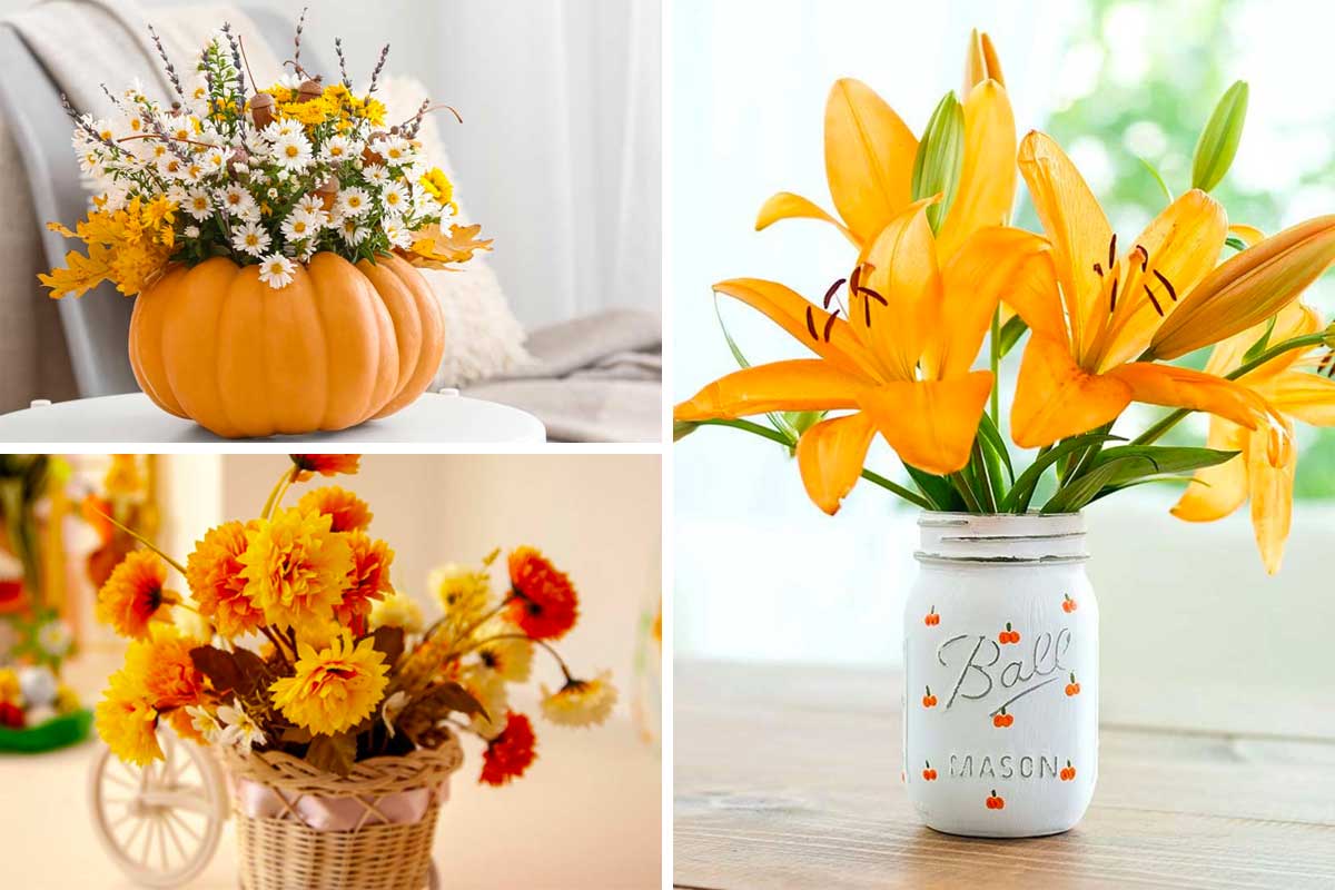 vaso alternativo per decorare in autunno