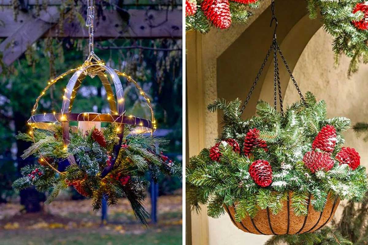 vaso sospeso per decorare durante il Natale