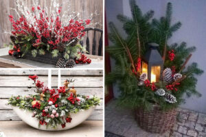 Un bel cesto natalizio decorativo per una casa a festa! Lasciatevi sedurre da queste magnifiche idee cesto natalizio decorativo per una casa a festa