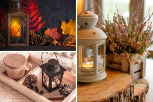 Realizzare una bella composizione autunnale rustica con una lanterna: spunti meravigliosi per ispirarsi decorazioni autunnali rustiche con una lanterna