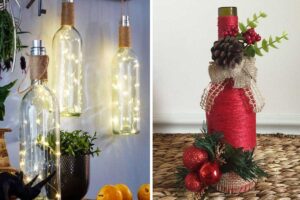 Creare splendide decorazioni natalizie fai da te riciclando le bottiglie di vetro: ispiratevi Creare splendide decorazioni fai da te riciclando le bottiglie di vetro